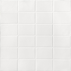 фото анель самоклеющаяся Грейс Белая плитка вспененный ПВХ (700*700*4 мм)