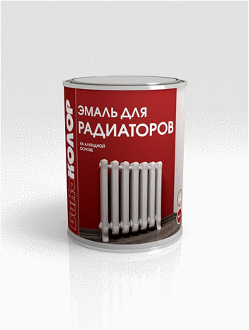 фото Эмаль алкидная для радиаторов Бико Колор Люкс Белая (0,4 кг)