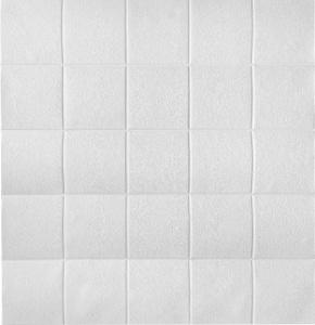 фото Панель самоклеющаяся Грейс Квадрат белый вспененный ПВХ (700*700 мм)