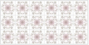 фото Панель ПВХ Грейс Мозайка Цветочный орнамент (960*480*3 мм)