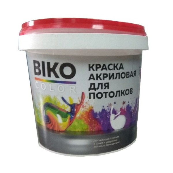 фото Краска водно-дисперсионная Biko Color для потолков (1 кг)