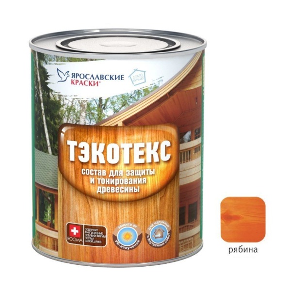фото Защитный тонировочный состав Ярославские краски ТЭКОТЕКС Рябина (0,6 кг)