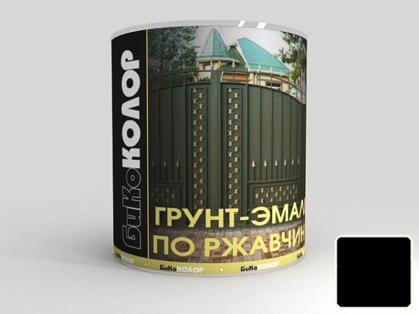 фото Грунт-Эмаль Biko Color Люкс 3 в 1 по ржавчине черный (1,8 кг)